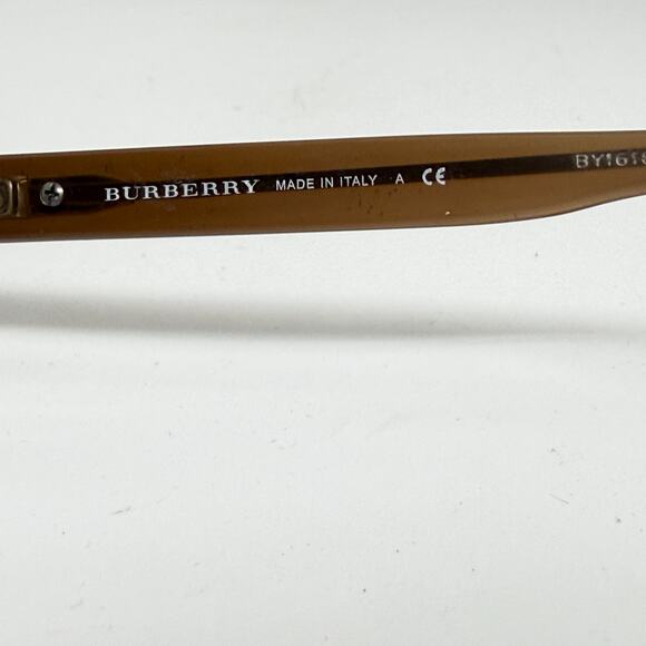 BURBERRY B1146 1006 Brown Eyeglasses Frame Italy Half Rim 52-17-135 Gold H5066 - Picture 6 of 7